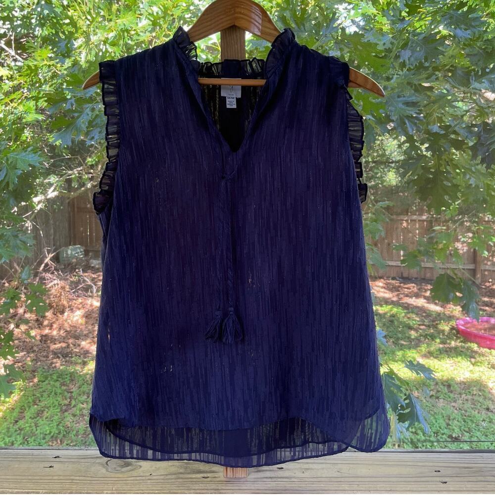 Joie Women's Dark Blue Sleeveless Blouse Size M